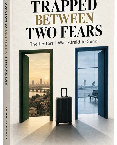 Trapped Between Two Fears book cover by Olabisi Rabiu